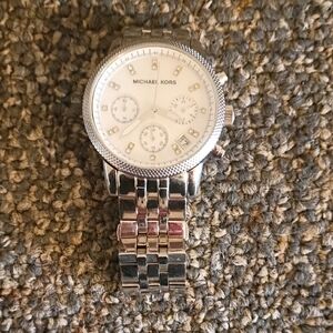 Michael Kors Silver Chronograph Watch